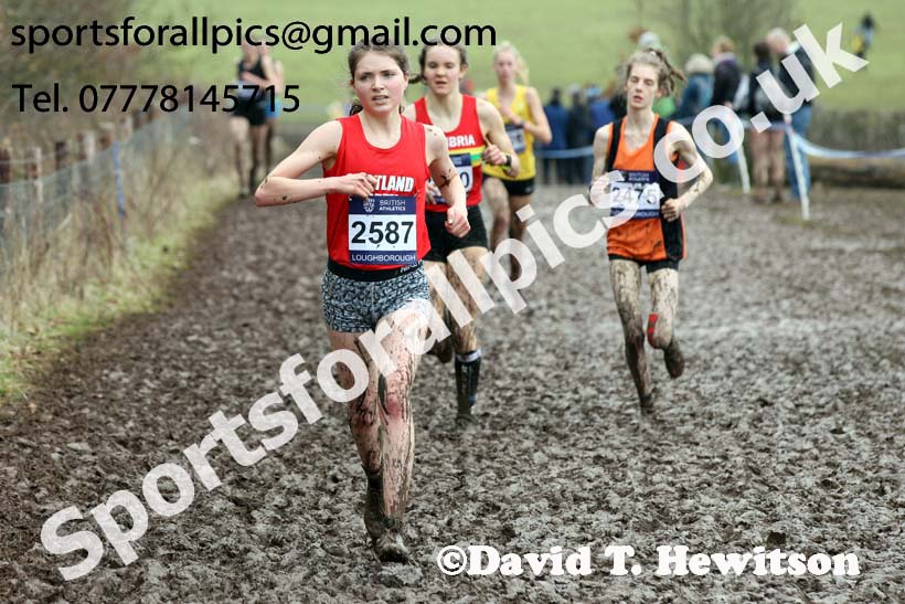 Womens under-20s 2018 British Inter Counties Cross Country Champs., Prestwold Hall, Loughborough. Photo: David T. Hewitson/Sports for All Pics
